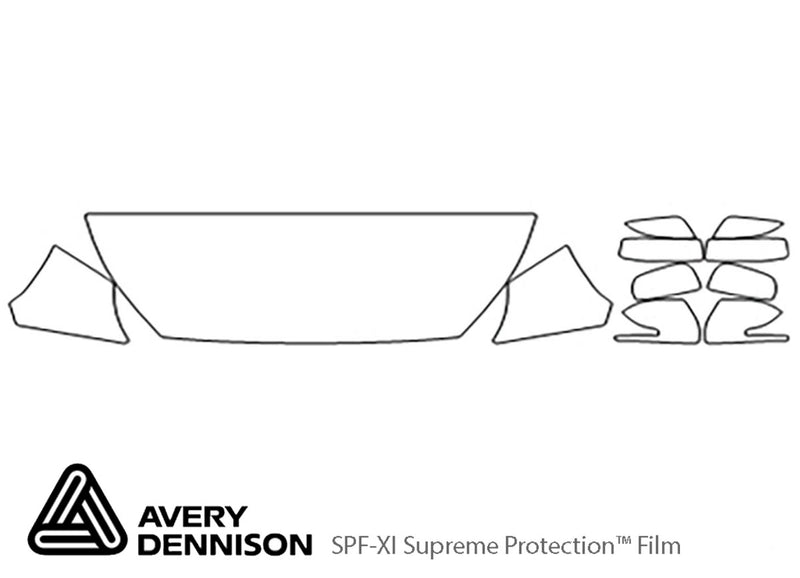 mirage Avery Dennison Clear Bra Hood Precut PPF Diagram