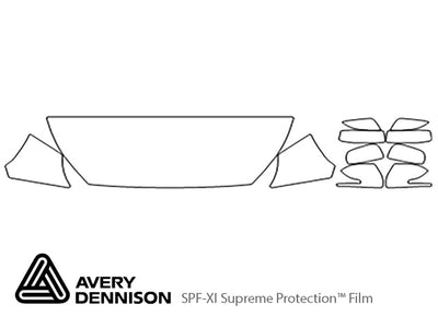 mirage Avery Dennison Clear Bra Hood Precut PPF Diagram