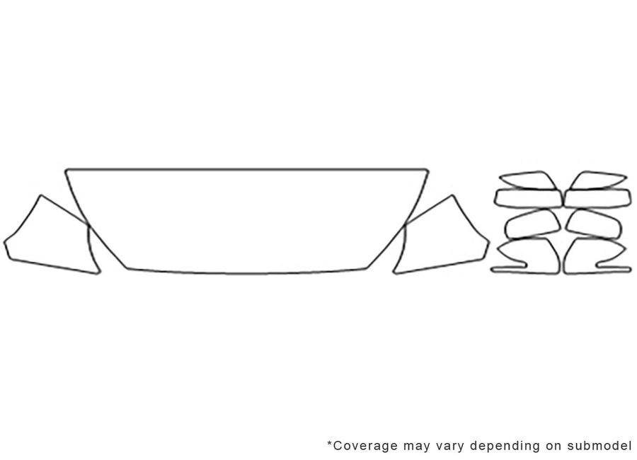 mirage 3M Clear Bra Hood Precut PPF Diagram