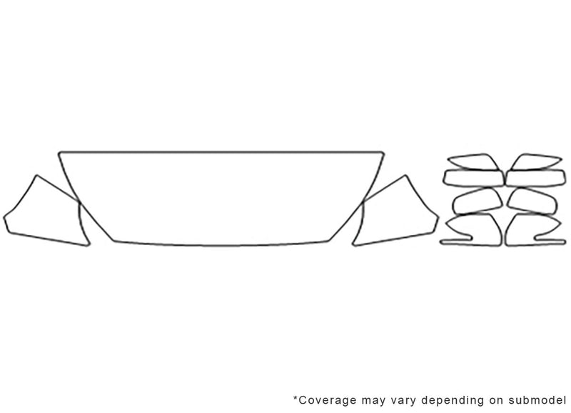 mirage Avery Dennison Clear Bra Hood Precut PPF Diagram