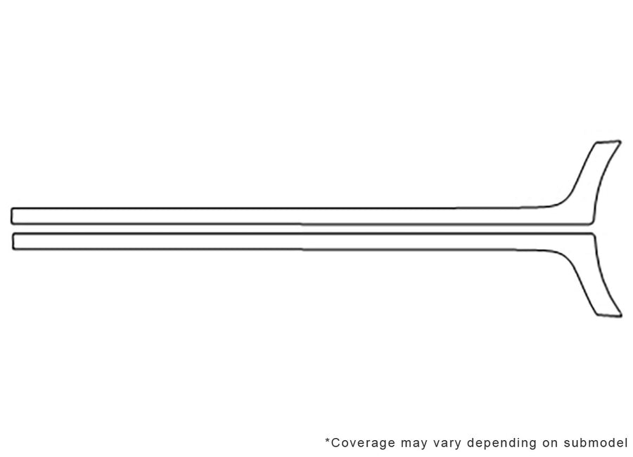 mirage Avery Dennison Clear Bra Door Cup Precut PPF Diagram