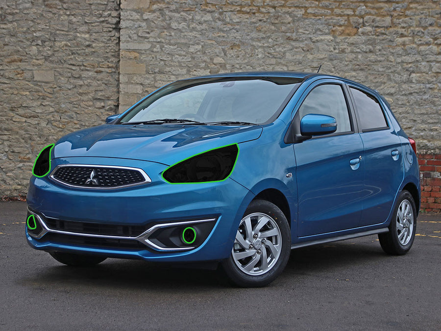 mitsubishi mirage 2017-2024 Headlight Tint Location
