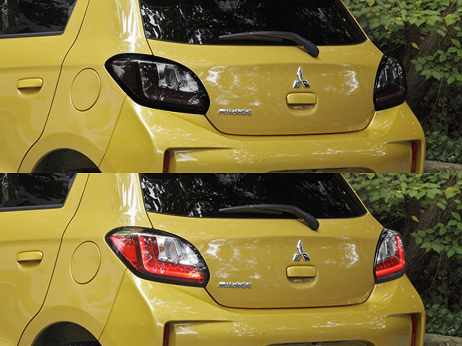 mirage (hatchback) Before and After Smoked Taillights