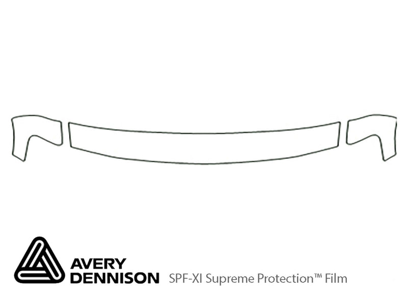 montero Avery Dennison Clear Bra Hood Precut PPF Diagram