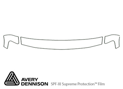 montero Avery Dennison Clear Bra Hood Precut PPF Diagram
