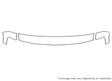 montero 3M Clear Bra Hood Precut PPF Diagram