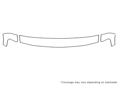 montero 3M Clear Bra Hood Precut PPF Diagram