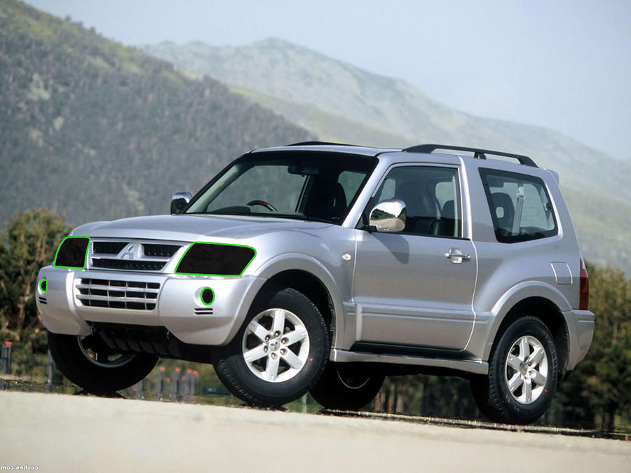 mitsubishi montero 2003-2006 Headlight Tint Location