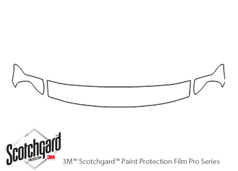 montero sport 3M Clear Bra Hood Precut PPF Diagram