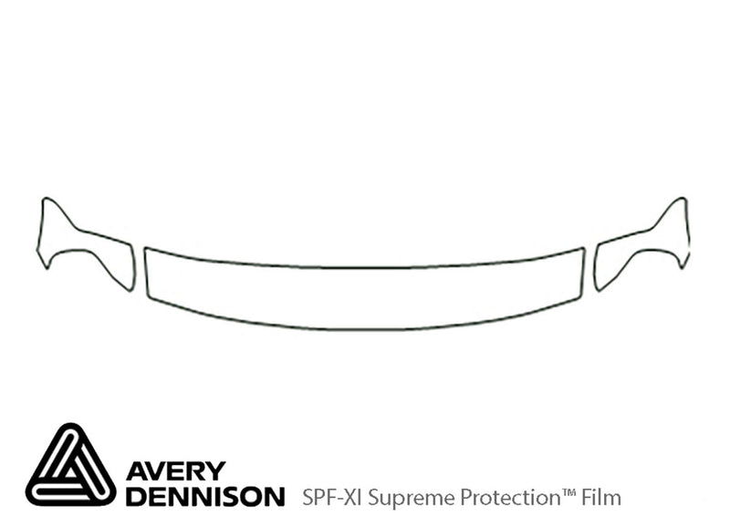 montero sport Avery Dennison Clear Bra Hood Precut PPF Diagram