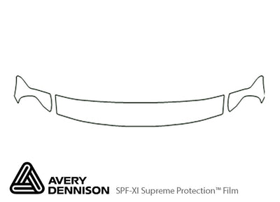 montero sport Avery Dennison Clear Bra Hood Precut PPF Diagram