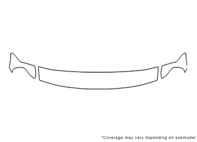 montero sport 3M Clear Bra Hood Precut PPF Diagram