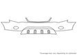 outlander Avery Dennison Clear Bra Bumper Precut PPF Diagram