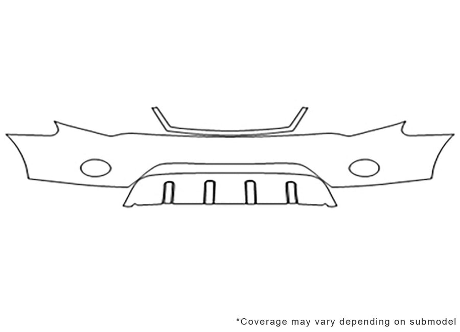 outlander Avery Dennison Clear Bra Bumper Precut PPF Diagram