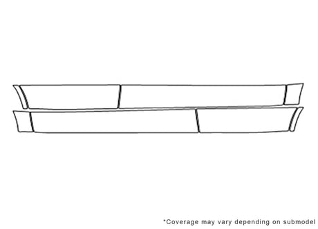 outlander 3M Clear Bra Door Cup Precut PPF Diagram