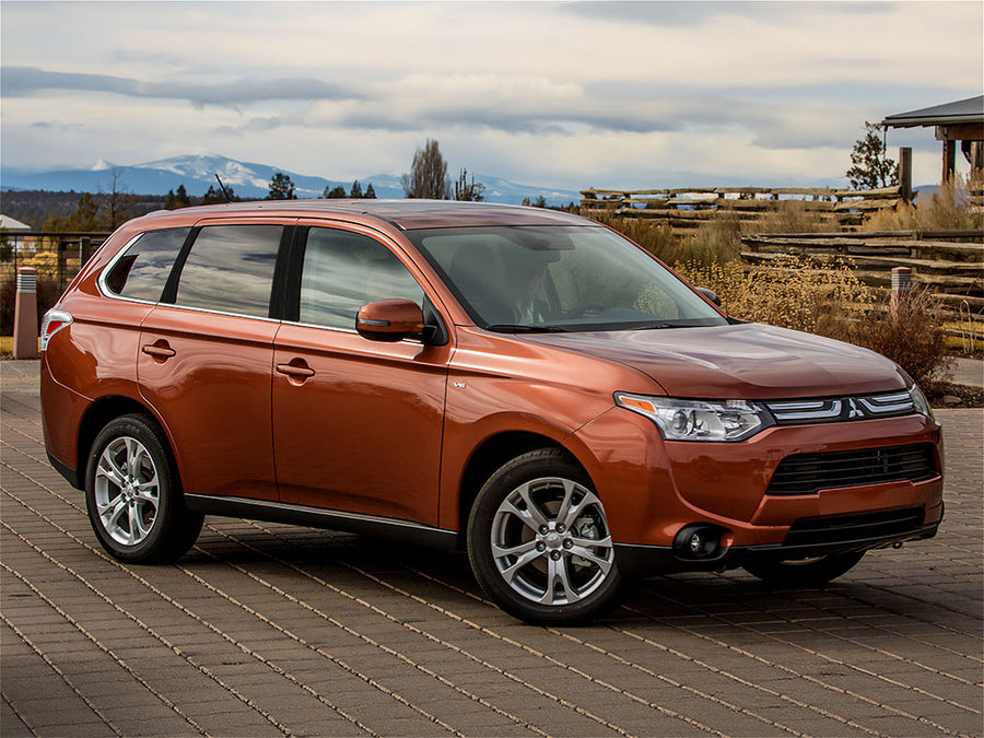 mitsubishi outlander 2007-2013 Brushed Aluminum Black Pillar Trim