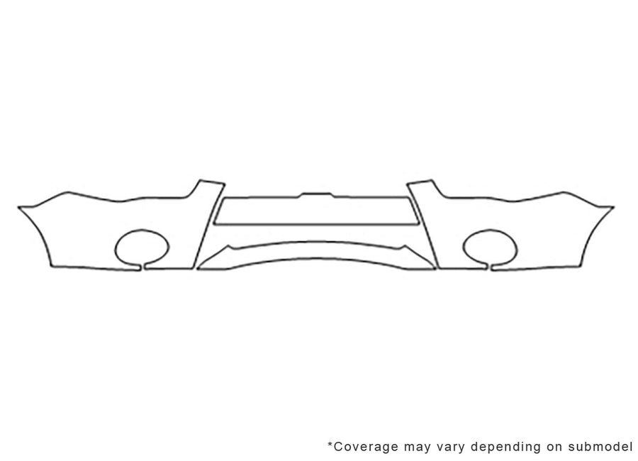 outlander Avery Dennison Clear Bra Bumper Precut PPF Diagram