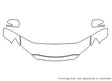 outlander 3M Clear Bra Hood Precut PPF Diagram