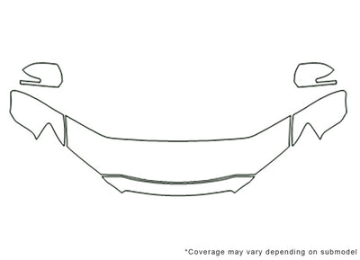 outlander 3M Clear Bra Hood Precut PPF Diagram