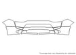 outlander 3M Clear Bra Bumper Precut PPF Diagram