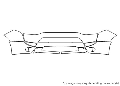 outlander 3M Clear Bra Bumper Precut PPF Diagram