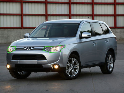 mitsubishi outlander 2014-2015 Headlight Protection Installation Location