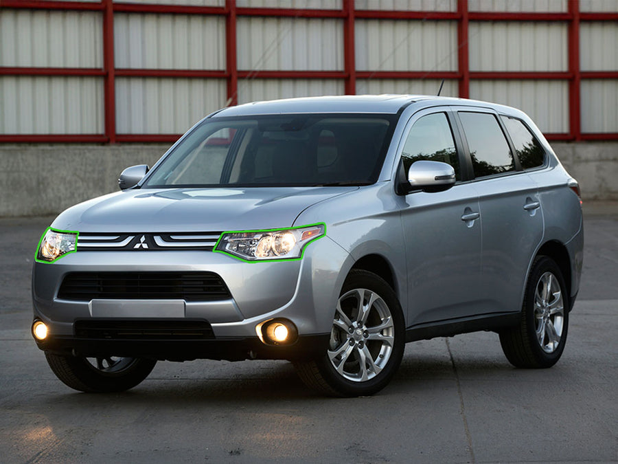 mitsubishi outlander 2014-2015 Headlight Protection Installation Location
