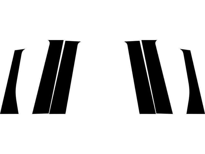 mitsubishi outlander 2014-2021 Carbon Fiber Pillar Trim Diagram