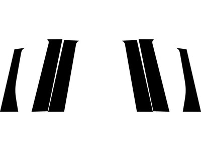 mitsubishi outlander 2014-2021 Matte Black Pillar Trim Diagram