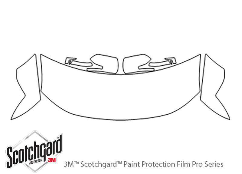 outlander 3M Clear Bra Hood Precut PPF Diagram