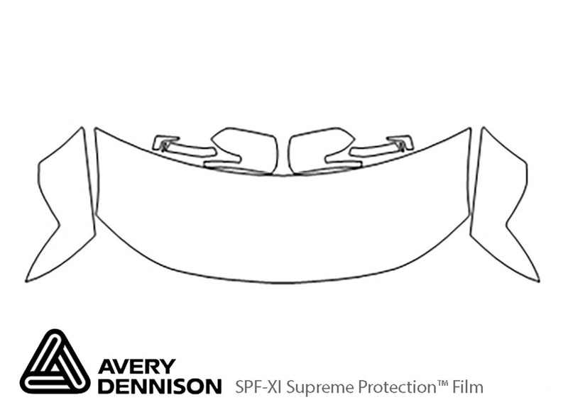 outlander Avery Dennison Clear Bra Hood Precut PPF Diagram