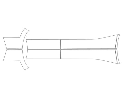 outlander 3M Clear Bra Door Cup Precut PPF Diagram