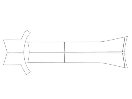 outlander 3M Clear Bra Door Cup Precut PPF Diagram