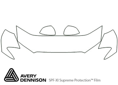 outlander sport Avery Dennison Clear Bra Hood Precut PPF Diagram