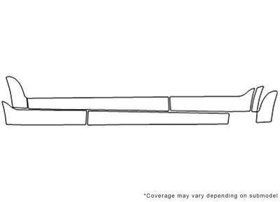 outlander sport Avery Dennison Clear Bra Door Cup Precut PPF Diagram