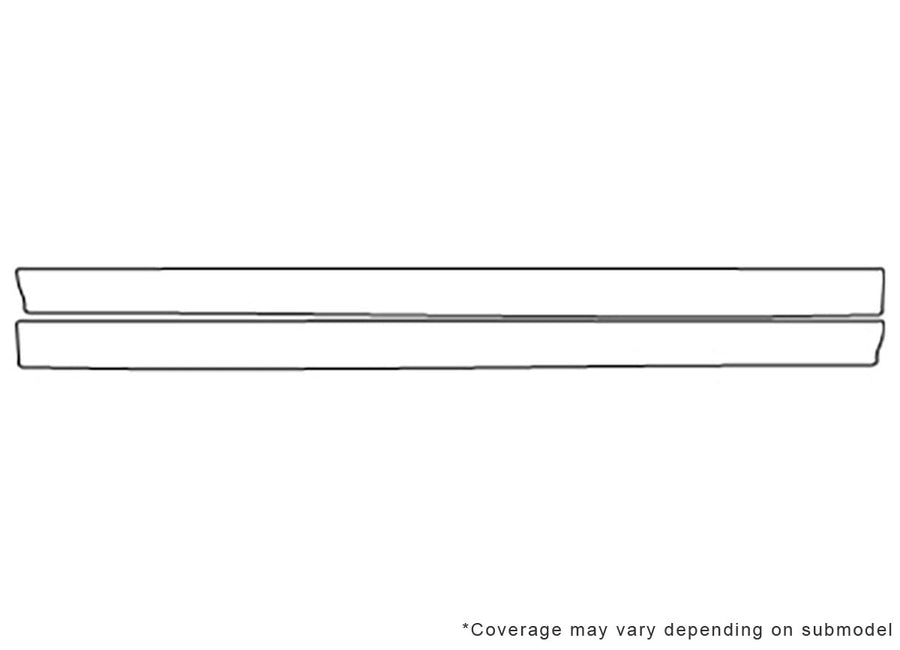outlander sport Avery Dennison Clear Bra Door Cup Precut PPF Diagram