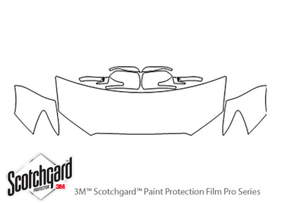outlander sport 3M Clear Bra Hood Precut PPF Diagram