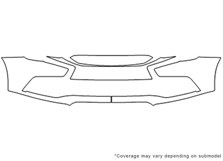 outlander sport Avery Dennison Clear Bra Bumper Precut PPF Diagram