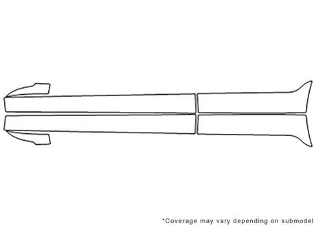 outlander sport Avery Dennison Clear Bra Door Cup Precut PPF Diagram