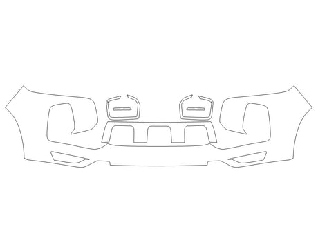 outlander 3M Clear Bra Bumper Precut PPF Diagram
