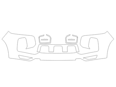 outlander Avery Dennison Clear Bra Bumper Precut PPF Diagram