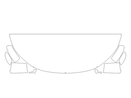 outlander Avery Dennison Clear Bra Hood Precut PPF Diagram