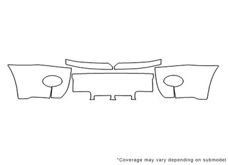 raider 3M Clear Bra Bumper Precut PPF Diagram