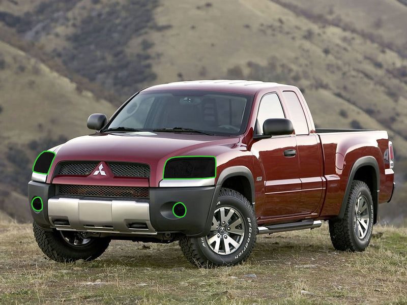 mitsubishi raider 2006-2009 Headlight Tint Location