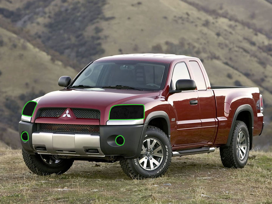 mitsubishi raider 2006-2009 Headlight Tint Location