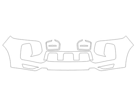 rvr 3M Clear Bra Bumper Precut PPF Diagram