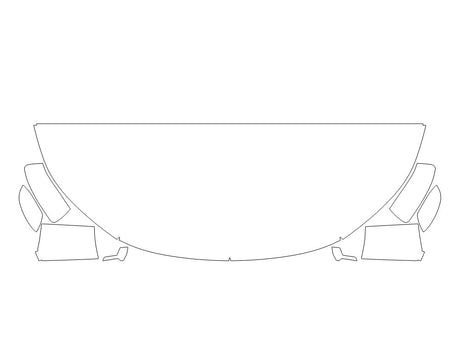 rvr 3M Clear Bra Hood Precut PPF Diagram