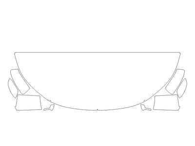 rvr Avery Dennison Clear Bra Hood Precut PPF Diagram