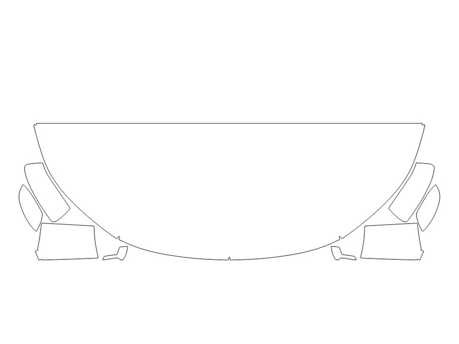 rvr Avery Dennison Clear Bra Hood Precut PPF Diagram