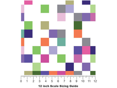 Mix and Match Pixel Vinyl Film Pattern Size 12 inch Scale~Rwraps Mix and Match Pixel Sizing Chart~2